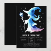 Magic Niedlich Wizard Geburtstag Einladung (Vorne/Hinten)