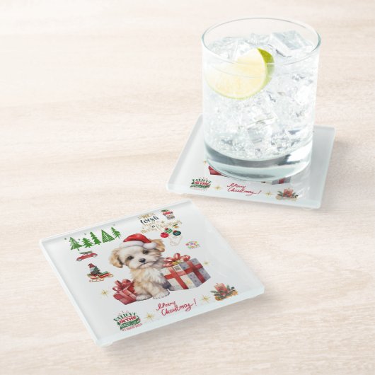 magic of christmas glasuntersetzer (Schrägansicht)