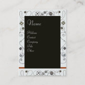 MAGIC OF THE FRING hell rosa Schwarz-weiß braun Visitenkarte (Vorderseite)