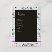 MAGIC OF THE FRING hell rosa Schwarz-weiß braun Visitenkarte (Vorderseite)