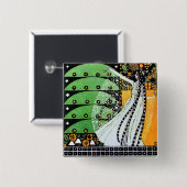 MAGIC OF THE FRING Hellgrün, schwarz, gelb Button (Vorne & Hinten)