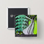 MAGIC OF THE FRING Hellgrün, schwarz gelb Button (Vorne & Hinten)