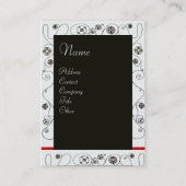 MAGIC OF THE SPRING hell rot Schwarz-weiß grün Visitenkarte (Vorderseite)