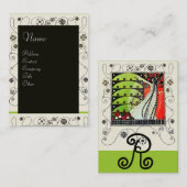 MAGIC OF THE SPRING hell rot Schwarz-weiß grün Visitenkarte (Vorne/Hinten)