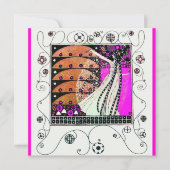 MAGIC OF THE SPRING hell violett, weiß braun Einladung (Vorderseite)