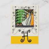 MAGIC OF THE SPRING Hellgelb Visitenkarte (Rückseite)