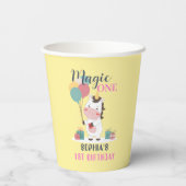 Magic One Einhorn 1. Geburtstag Pappbecher (Rückseite)
