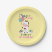 Magic One Unicorn 1st Birthday Pappteller (Vorderseite)