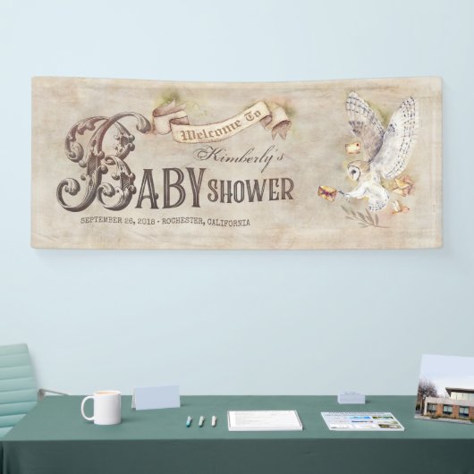 Magic Owl Baby Dusche Begrüßungsbanner Banner (Messe)