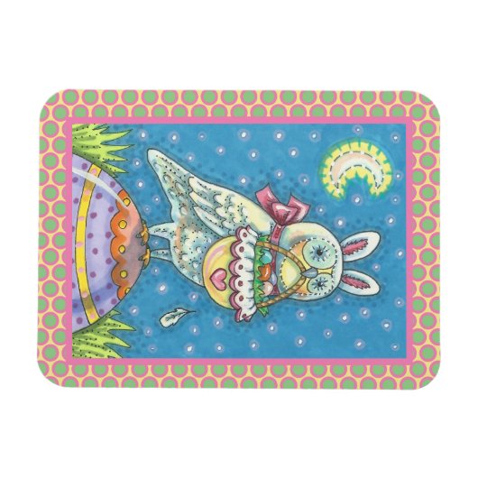 MAGIC OWL & EASTER BASKET, URLAUB BIRD MAGNET (Horizontal)