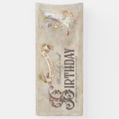 Magic Owl Geburtstagsparty Willkommen Banner (Vertikal)