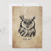 Magic Owl Mail Letter für einen Assistenten zum Ge Einladung (Rückseite)