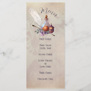 Magic Owl Party Flat Menu Menükarte