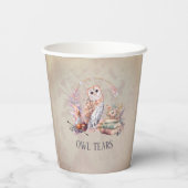 Magic Owl Tars Girl Wizard Geburtstag Pappbecher (Rückseite)