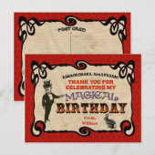 Magic Party Danke Postcard Postkarte (Vorne/Hinten)