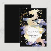 Magic Pastel Dragon Birthday Dankeskarte (Vorne/Hinten)