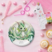 Magic Pastel Dragon Birthday Pappteller (Party)