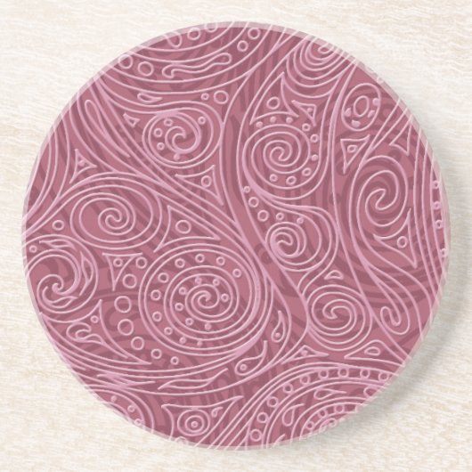 Magic Pattern Spirale Cashmere Rose Untersetzer (Vorne)