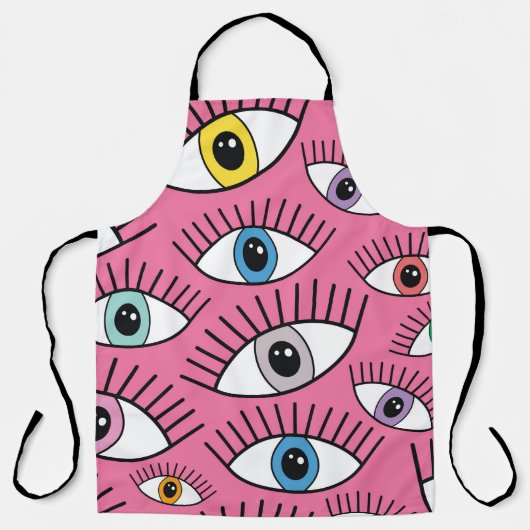 Magic pattern with colorful eyes. Mystic backgroun Schürze (Vorderseite)