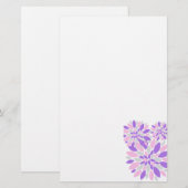 Magic Petals Purple Flowers Briefpapier (Vorne/Hinten)