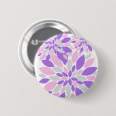 Magic Petals Purple Flowers Button (Vorne & Hinten)