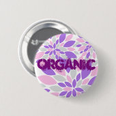 Magic Petals Purple Flowers Button (Vorne & Hinten)