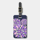 Magic Petals Purple Flowers Gepäckanhänger (Vorderseite vertikal)
