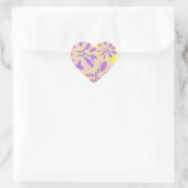 Magic Petals Purple Flowers Herz-Aufkleber (Tasche)