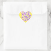 Magic Petals Purple Flowers Herz-Aufkleber (Tasche)