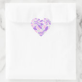 Magic Petals Purple Flowers Herz-Aufkleber (Tasche)