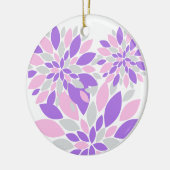 Magic Petals Purple Flowers Keramik Ornament (Links)