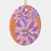 Magic Petals Purple Flowers Keramik Ornament (Rechts)