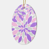 Magic Petals Purple Flowers Keramik Ornament (Links)