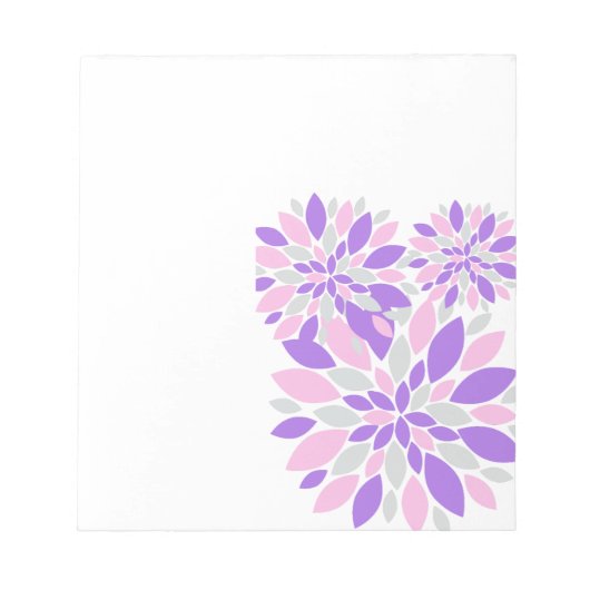 Magic Petals Purple Flowers Notizblock (Vorderseite)