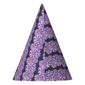 Magic Petals Purple Flowers Partyhütchen (Rückseite)