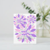 Magic Petals Purple Flowers Postkarte (Stehend Vorderseite)