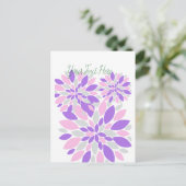 Magic Petals Purple Flowers Postkarte (Stehend Vorderseite)