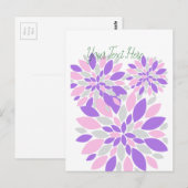 Magic Petals Purple Flowers Postkarte (Vorne/Hinten)