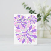 Magic Petals Purple Flowers Postkarte (Stehend Vorderseite)