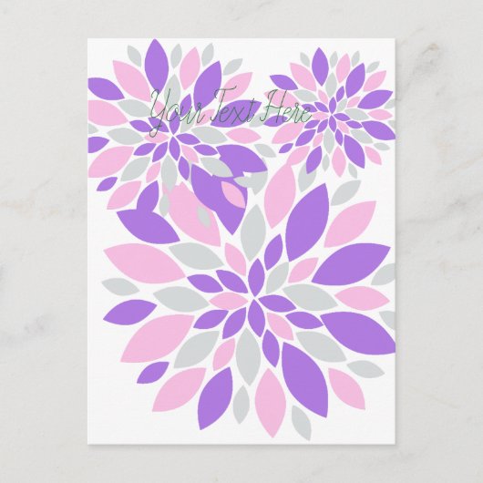 Magic Petals Purple Flowers Postkarte (Vorderseite)