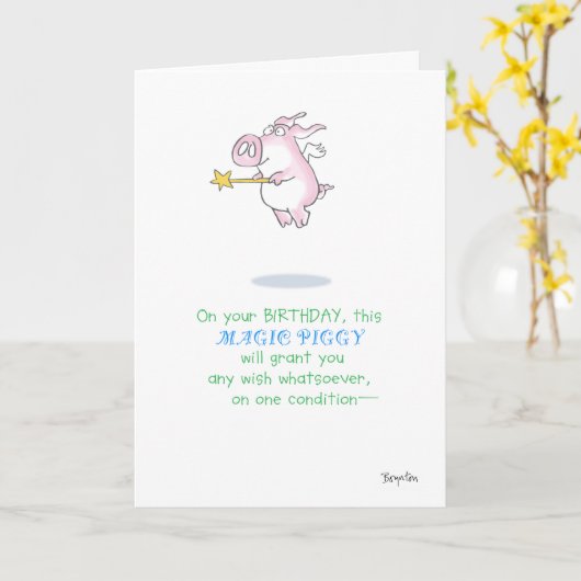 MAGIC PIGGY KARTE (Gelbe Blume)