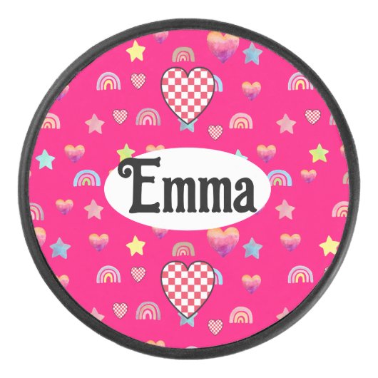 Magic pink candy world eishockey puck (Vorderseite)