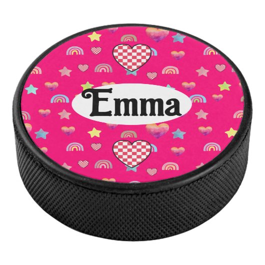 Magic pink candy world eishockey puck (3/4)