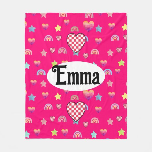 Magic pink candy world fleecedecke (Vorderseite)