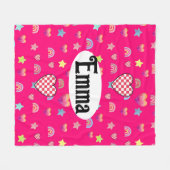 Magic pink candy world fleecedecke (Vorderseite (Horizontal))