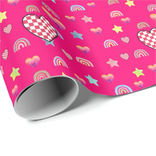 Magic pink candy world geschenkpapier (Rolleneckpunkt)