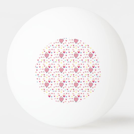Magic pink candy world tischtennisball (Rückseite)