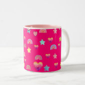 Magic pink candy world zweifarbige tasse (VorderseiteRechts)