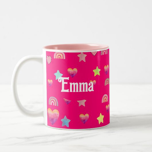 Magic pink candy world zweifarbige tasse (Links)