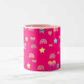 Magic pink candy world zweifarbige tasse (Mittel)